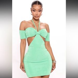 Cute Green Mini Dress